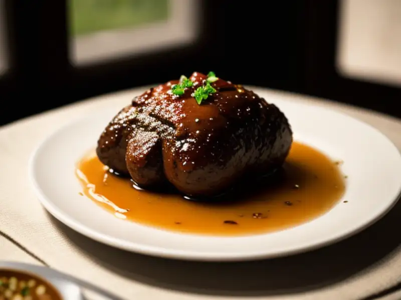 Agneau arrosto ripieno con cavolo fermentato di Brestovo