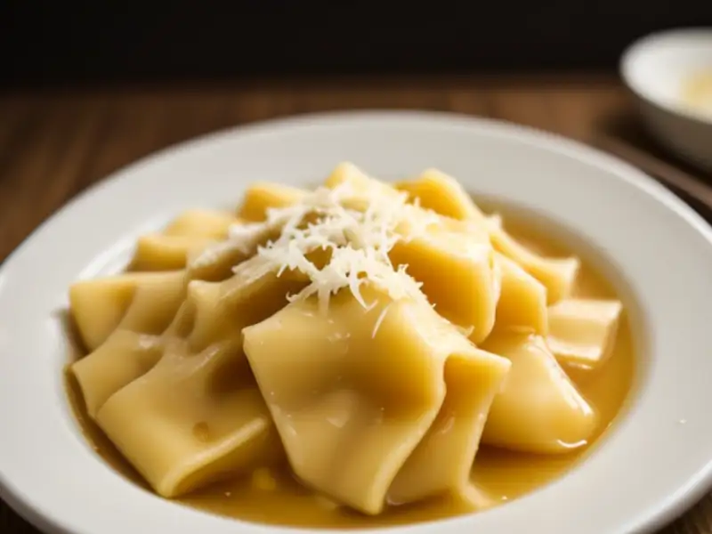 Agnolotti piemonteses em caldo ou ao molho