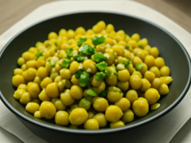 Aloo kabli, salada picante de batatas e grão de bico