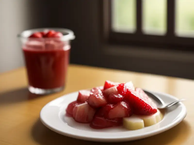 Appel- en aardbeien gelei
