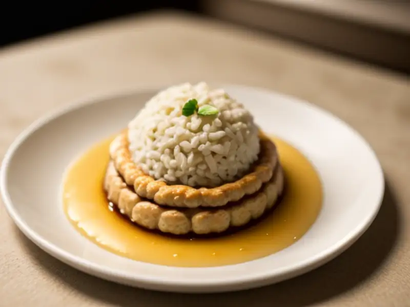 Chirer polao, arroz achatado salteado com amendoim e batata