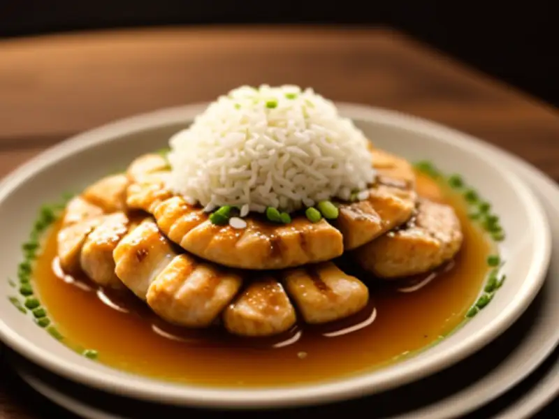 Cơm sườn nướng, arroz com costeletas de porco grelhadas à vietnamita