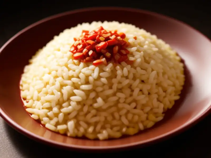 Arroz con chile y ajo