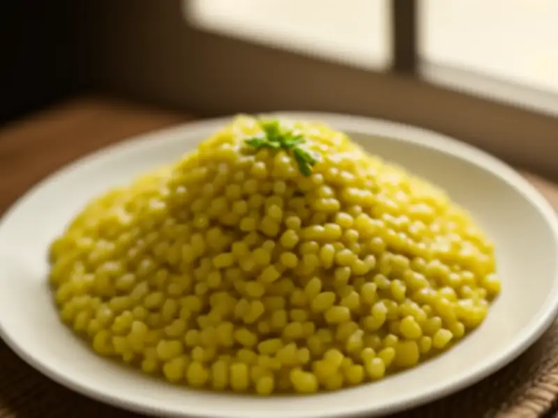 Arroz à cubana com milho