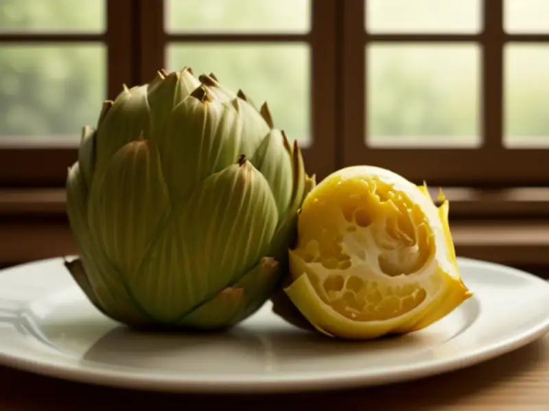 用甜椒粉和柠檬调味的洋蓟