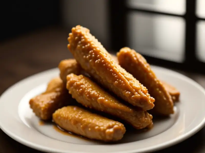 Asinhas de frango crocantes marinadas no shoyu