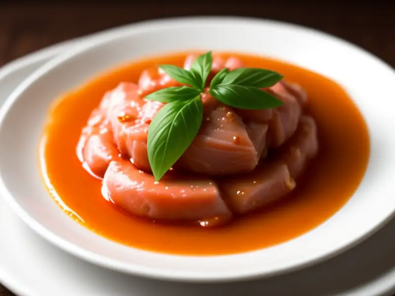 Atum na frigideira com molho de tomate caseiro