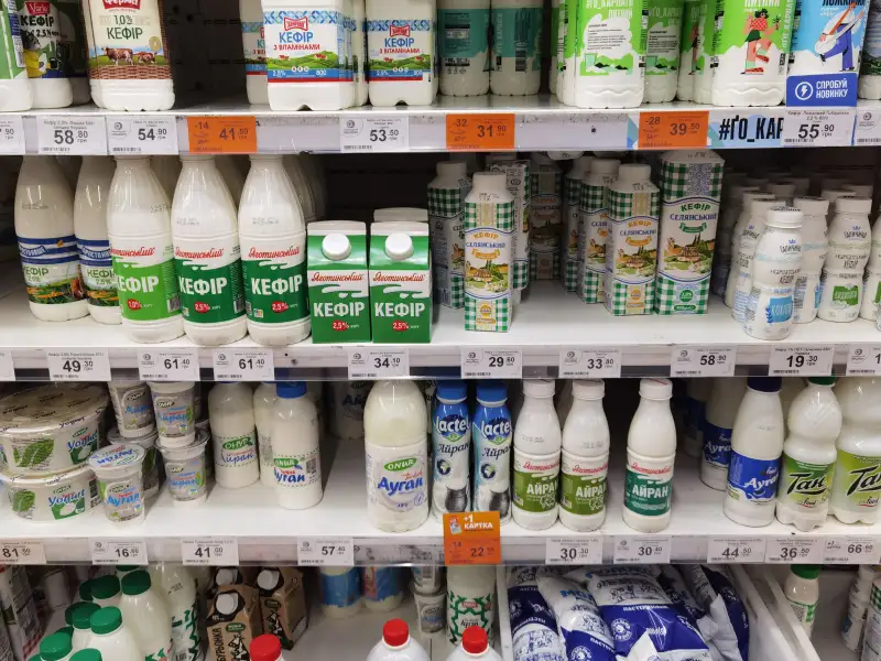 Ayran, uma bebida turca feita com iogurte e água.