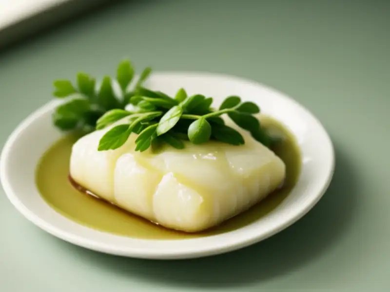 Bacalhau pochê com legumes e ovo cozido