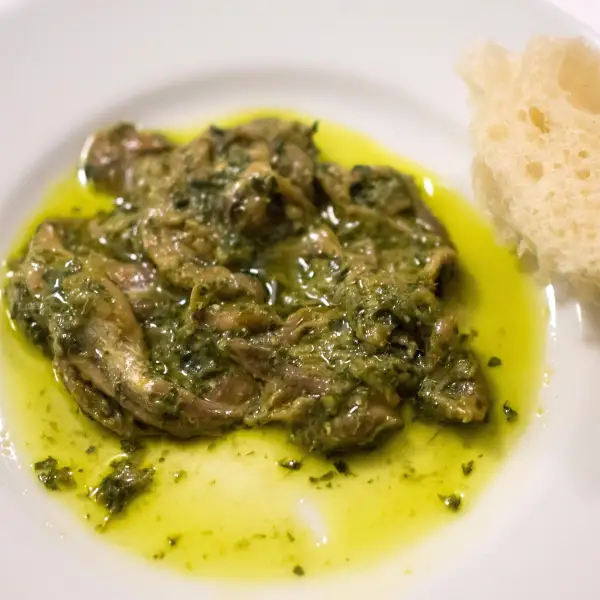 Green bean salad, with a Piedmontese anchovy sauce