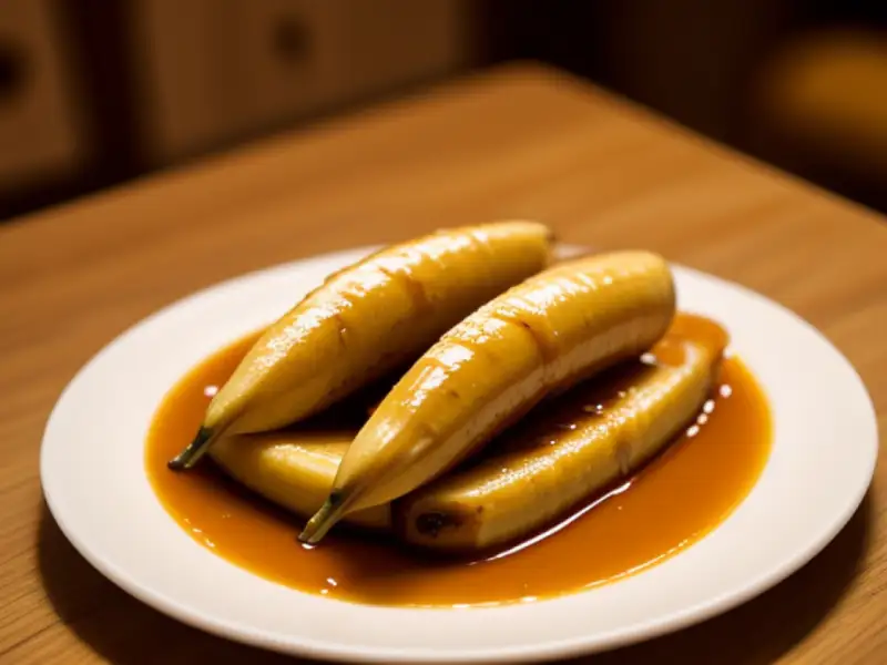 Bananas grelhadas com mel e curry