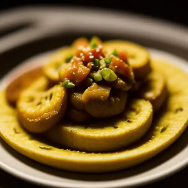 frytki z bananów, smażone, oraz sambal