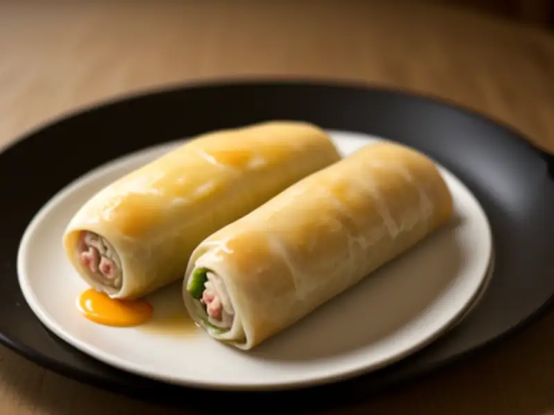 Pork and vermicelli spring rolls