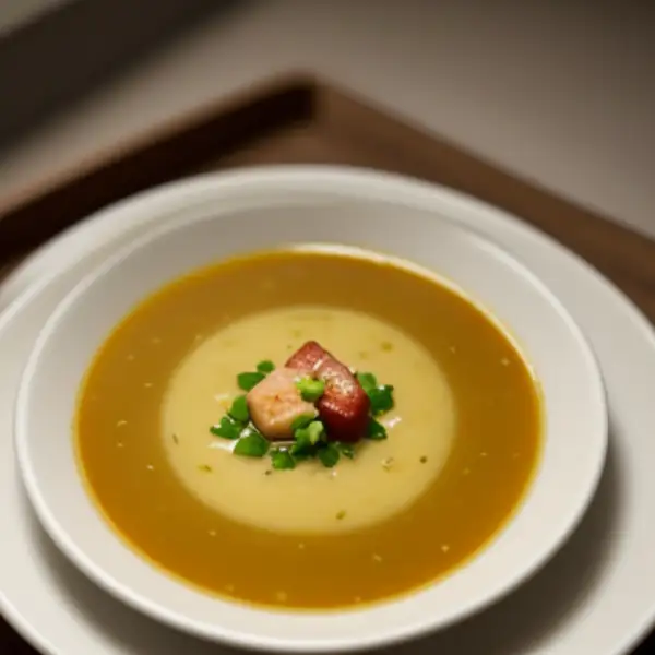 Basque garlic soup with bacon