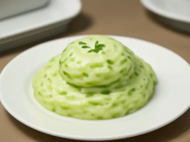 Batata amassada com pepino e maionese