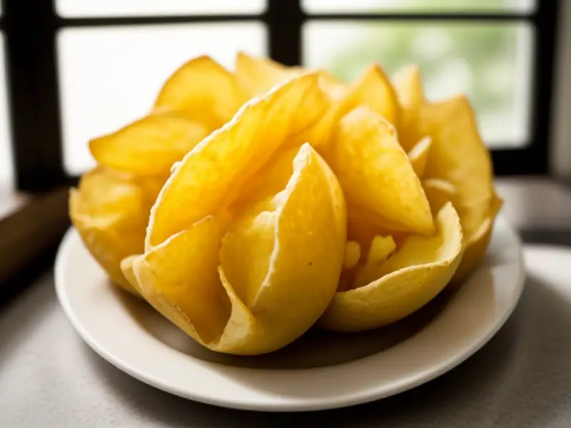 Batatas chips no micro-ondas