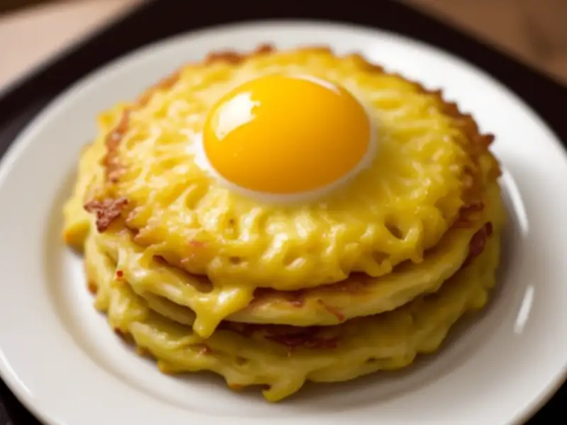 Panquecas de batata palha