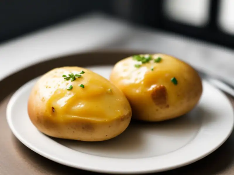 Batatas assadas no papelote