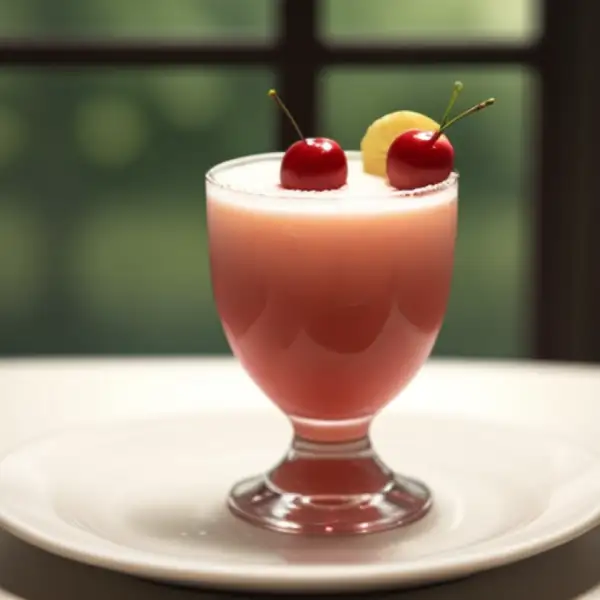 Batida Sunrise, cocktail crémeux à la cerise