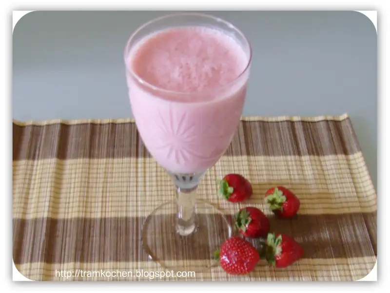 Batido de fresas y yogur