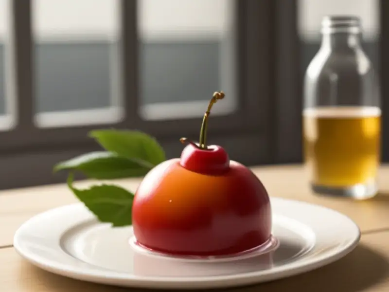 Bebida de vinho branco com cerejas