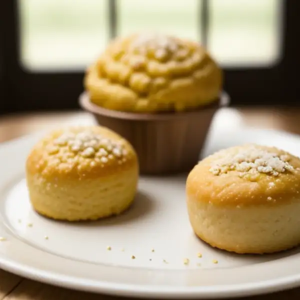 Beccute, pãezinhos de milho, nozes e pinhões