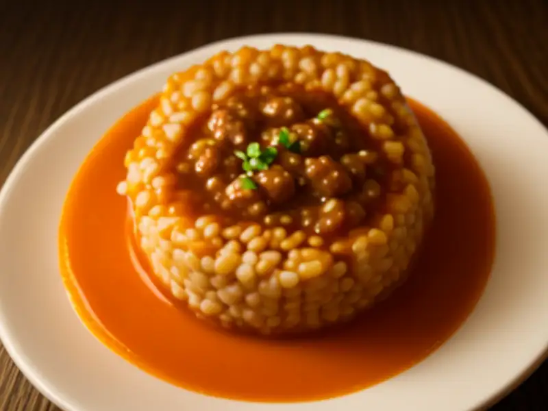 Beef goulash with barley