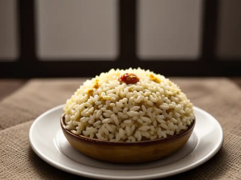 Biryani de tierra de manzana y uvas