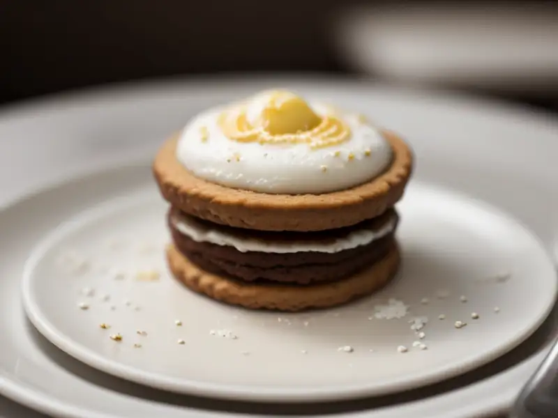 Acıbadem kurabiyesi de chocolate, macarons turcos de avelã e amêndoa