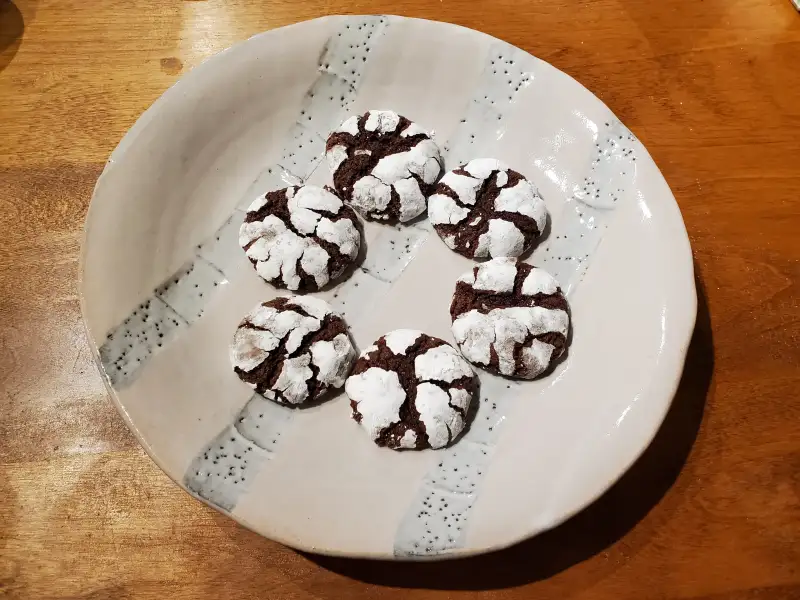 Biscoitos crocantes com chocolate