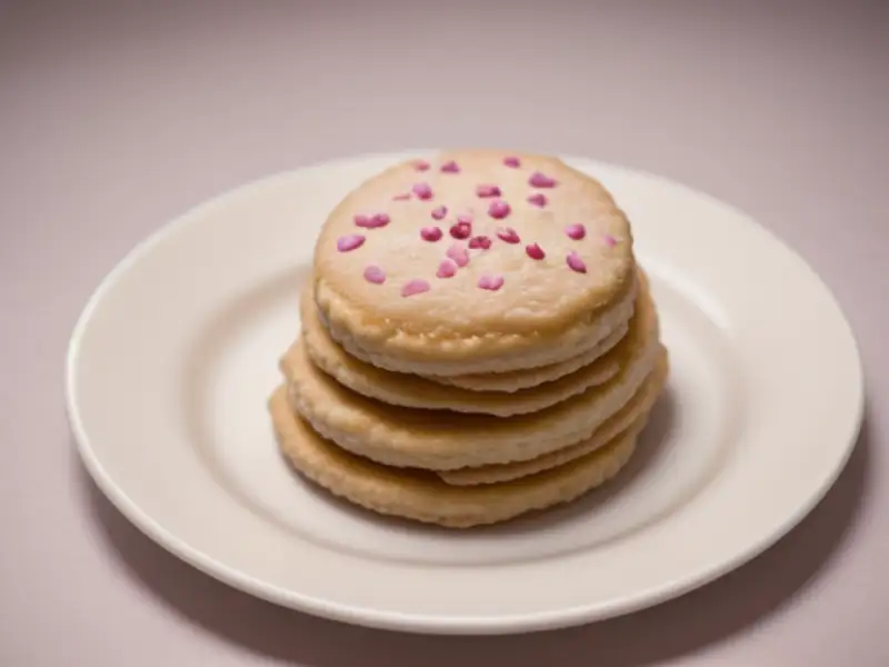 Biscoitos azerbaijanos de avelã com glacê rosa