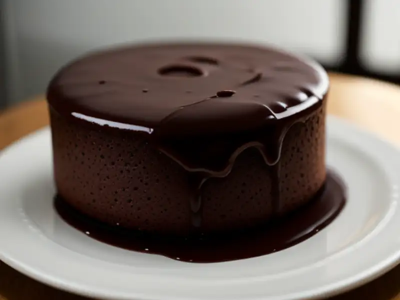 Bolo de chocolate com cobertura