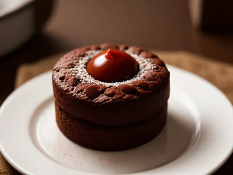 Bolo de chocolate apimentado com creme de manteiga