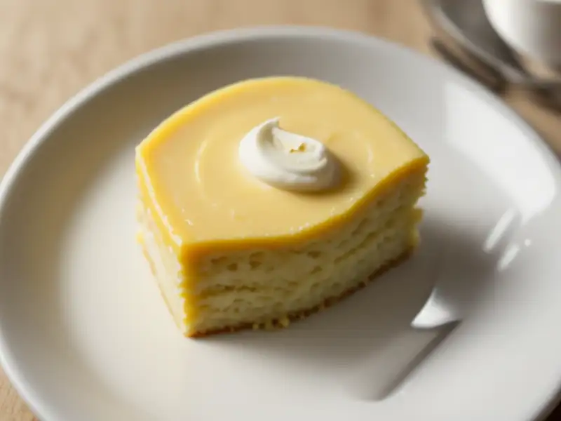 Bolo de maçã com creme de baunilha
