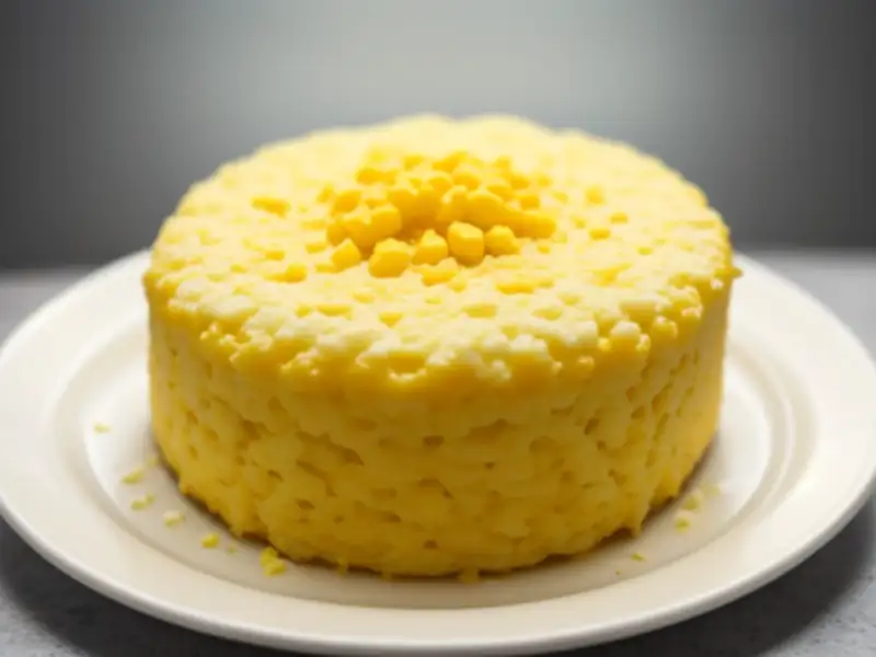 Bolo de milho com queijo e carne, assado no forno