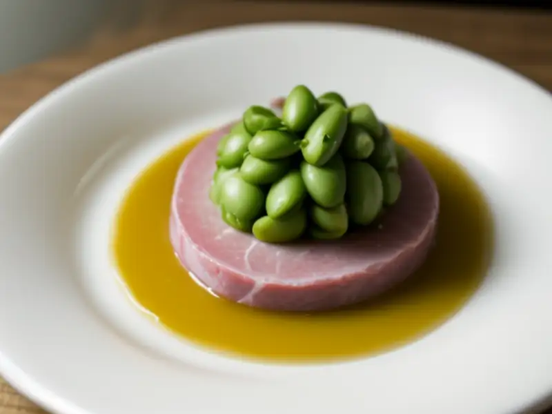 Verse erwten met ham, in de Baskische stijl