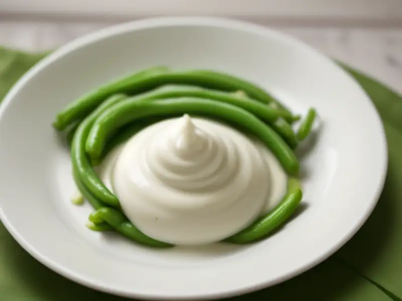 Borani de favas frescas com iogurte, endro e limão seco