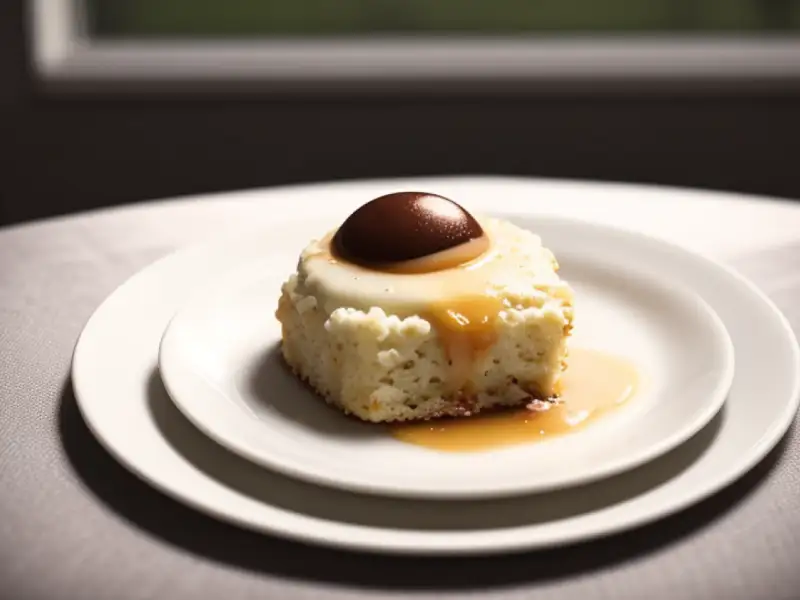 Bunet piemontês de chocolate e amaretti