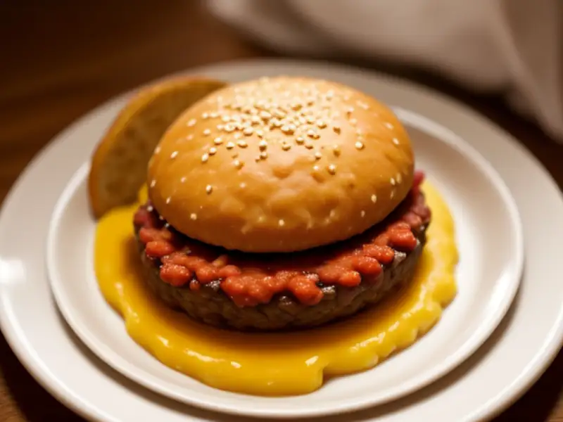 Burger mit Bohnen und Maismehl