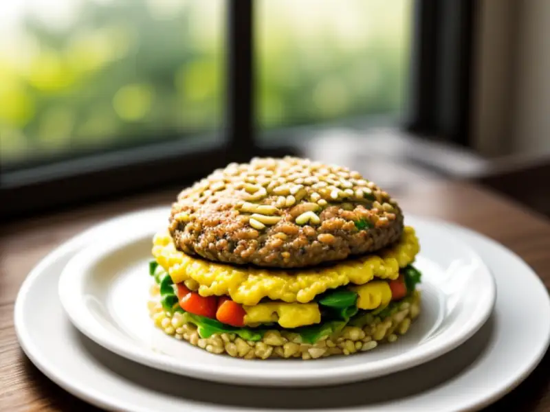 Vegetarische burgers gemaakt van bulgur