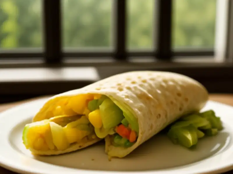 Burritos végétariens à l'avocat et légumes