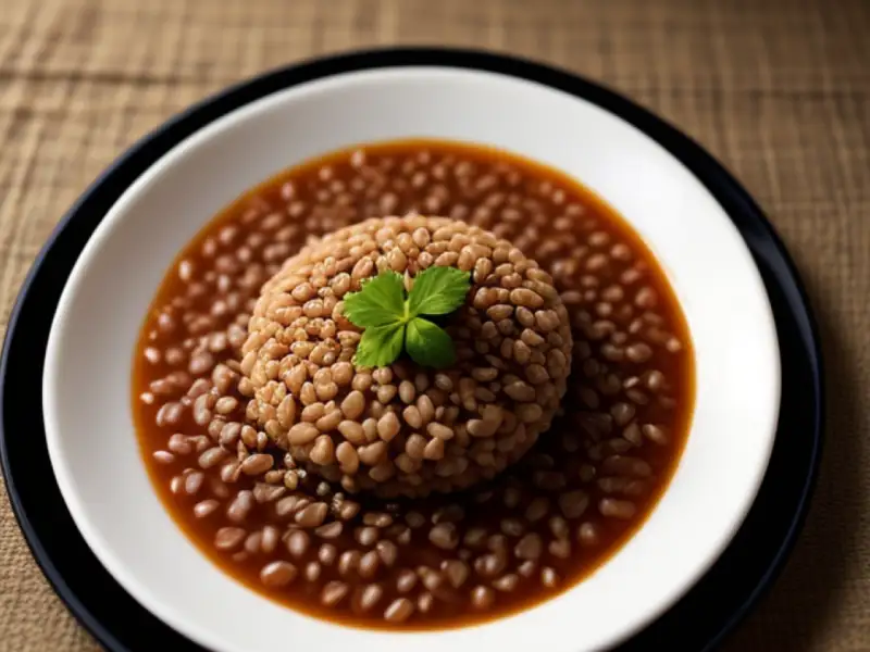 Curry di jengkol, con semi di jengkol e spezie tipiche della cucina padang