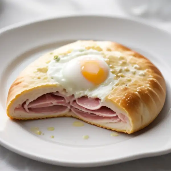 Calzone au four, jambon, ricotta et mozzarella
