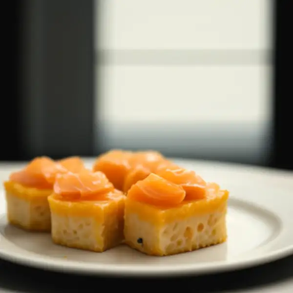 Canapés con mousse de salmón ahumado