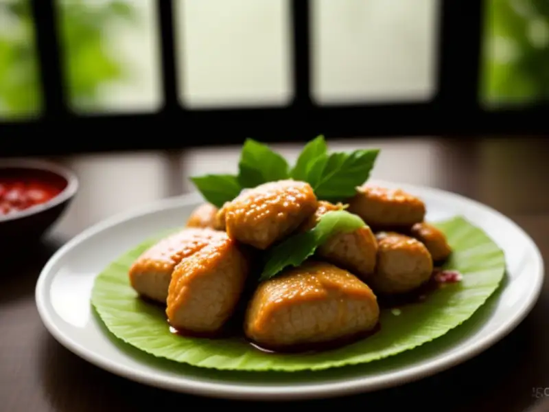 Canh chua gà lá giang, sopa azeda de frango com folhas de lá giang