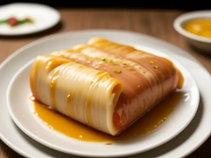 Cannelloni farcis avec de la sauce soja