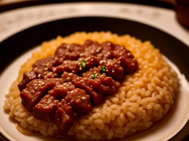 Carne cocida al estilo indio