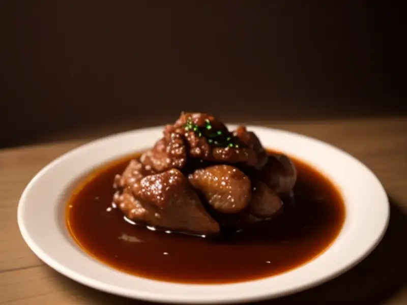 Fundo de carne bovina e de carne de vaca, com cor marrom escura