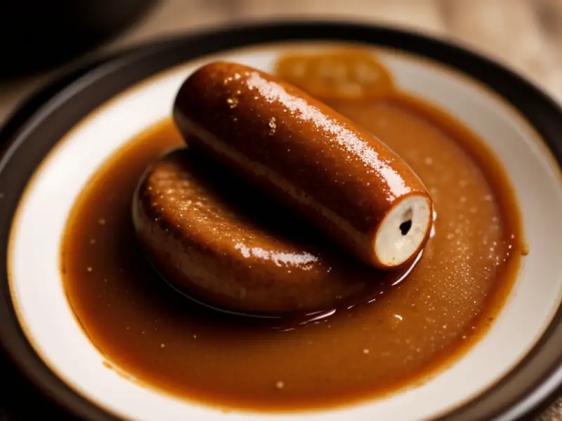 Carne de linguiça caseira com especiarias