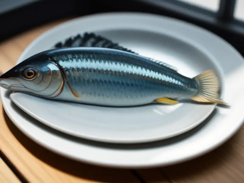 Carpa recheada com peixinhos fritos